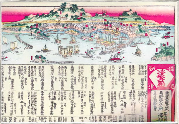 多くの船で賑わう明治初期の鞆港 写真